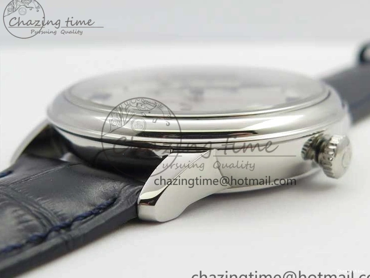 0327 Timeless De Ville Prestige Real PR SS ZF 1:1 Best Edition Gray Dial Blue Markers on Blue Leather Strap MIYOTA 7936